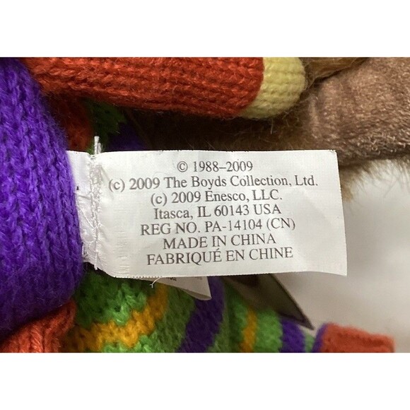 Boyds Bear Teddy Bear & Lion Stuffed Toy Plush Rusty Knitbeary With Roary 2009 - Picture 12 of 13